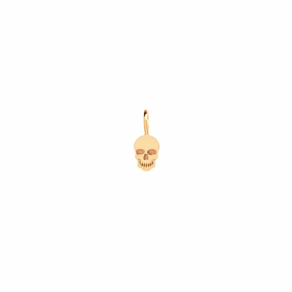 14K GOLD MIDI BITTY SKULL CHARM