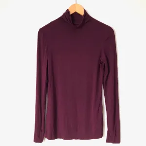 14th & Union Deep Purple Long Sleeve Turtleneck Top -Size S