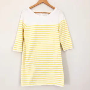 1901 Yellow Stripe Dress With Buttons on Back- Size S