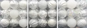 30-Pack of 70MM Silver Ornaments