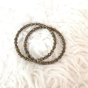 31 Bits Grey Small Bead Bangles