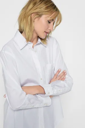 7 For All Mankind - High Low Tie Shirt in Soft White