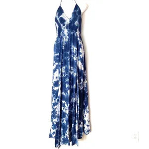 Aakaa Blue Tie Dye Maxi Dress- Size L