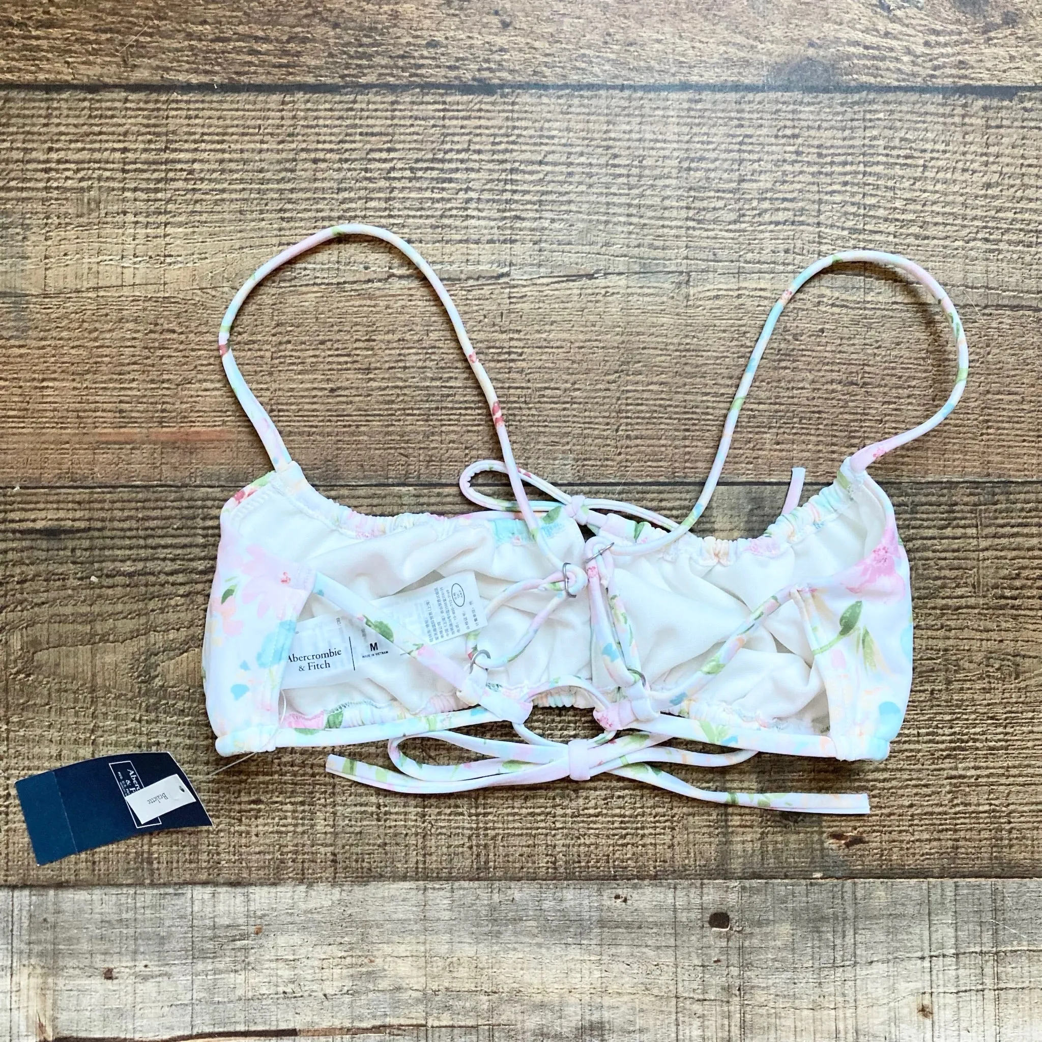 Abercrombie & Fitch Floral Cinched Bikini Bralette Top NWT- Size M (sold out online, we have matching bikini bottoms and cover up)