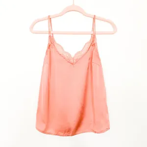 Abercrombie & Fitch Satin Lace Trim and Button Back Detail Cami NWT- Size M