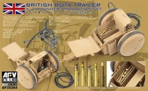 AFV Club Military 1/35 British Rota Trailer w/2-Pdr Ammo Set Kit