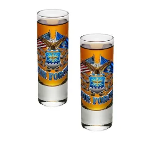 Air Force Double Flag Shot Glasses