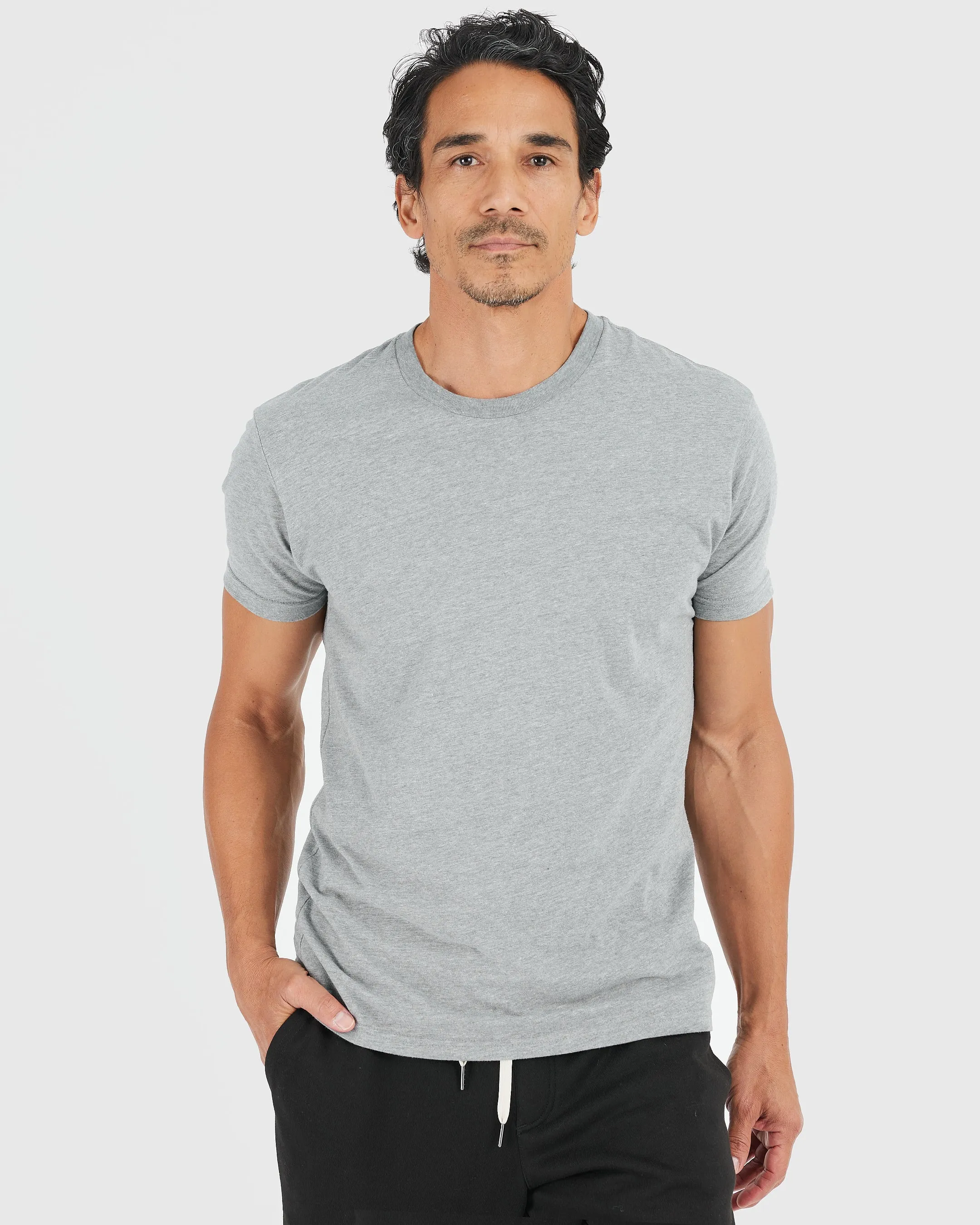 All Heather Gray Short Sleeve Crew Neck 6-Pack