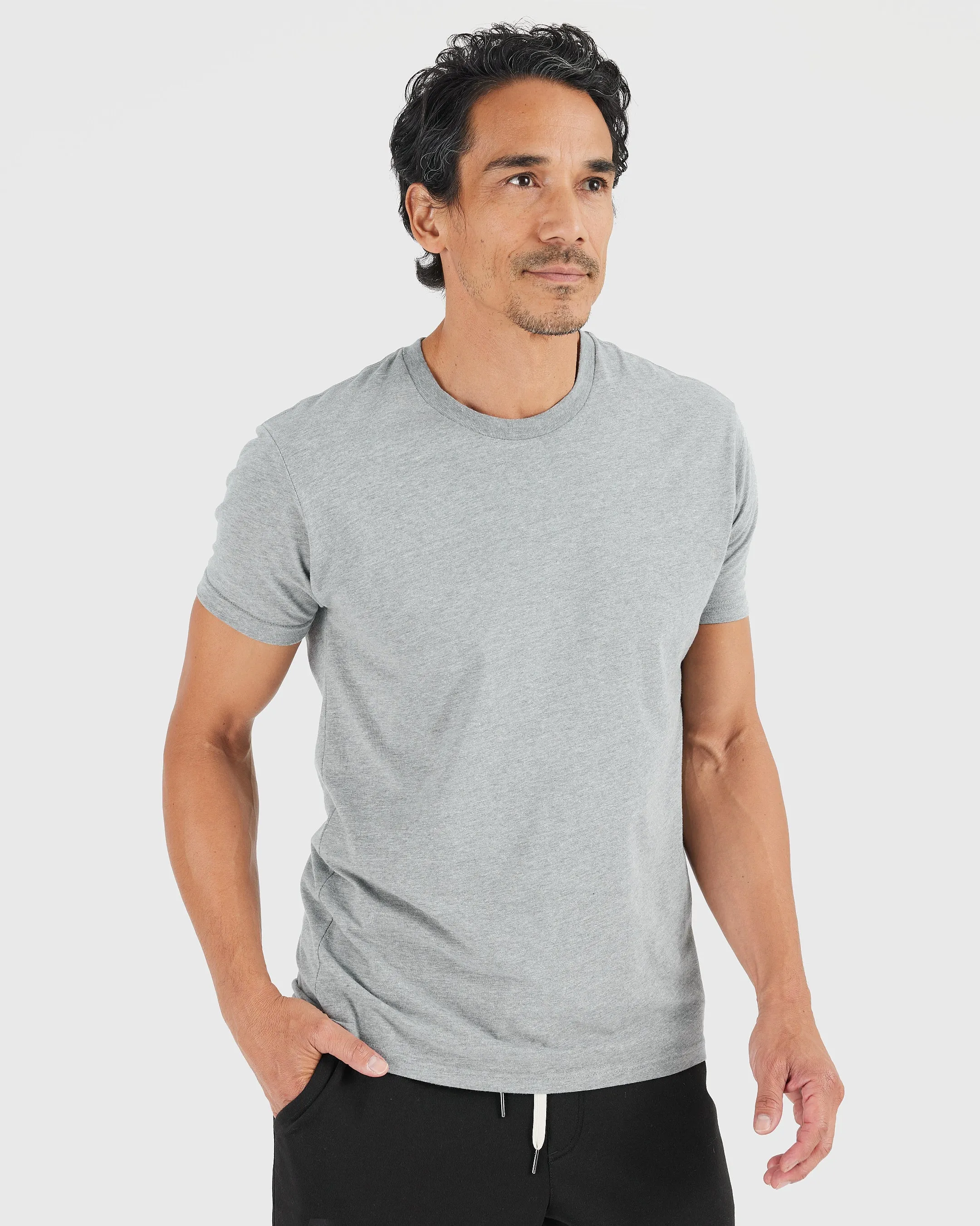 All Heather Gray Short Sleeve Crew Neck 6-Pack