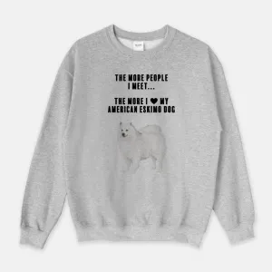 American Eskimo Dog Love Unisex Crew Neck Sweatshirt