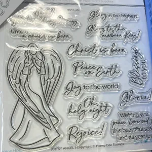 Artisy angel die & stamp set by honey bee