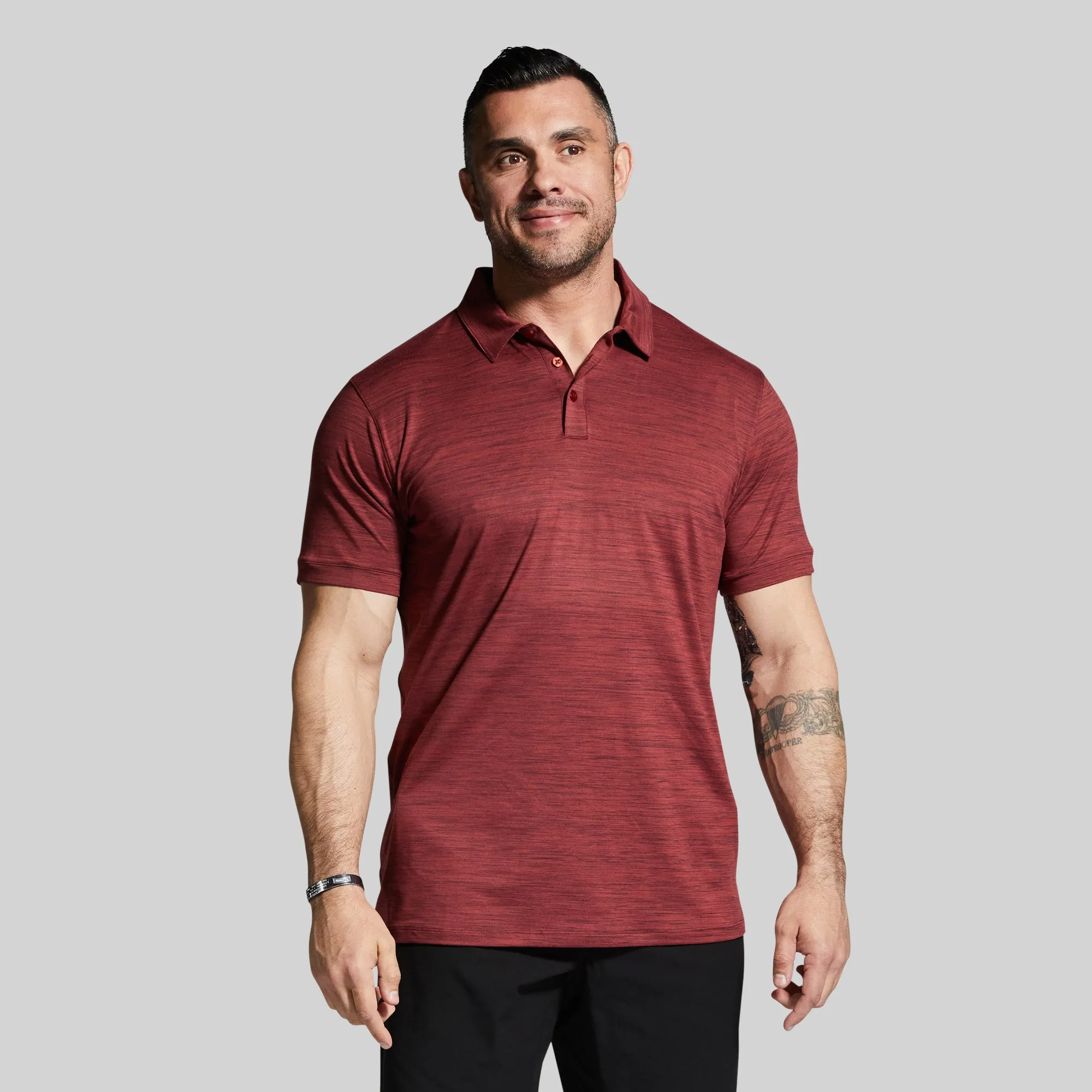 Athleisure Polo (Maroon)