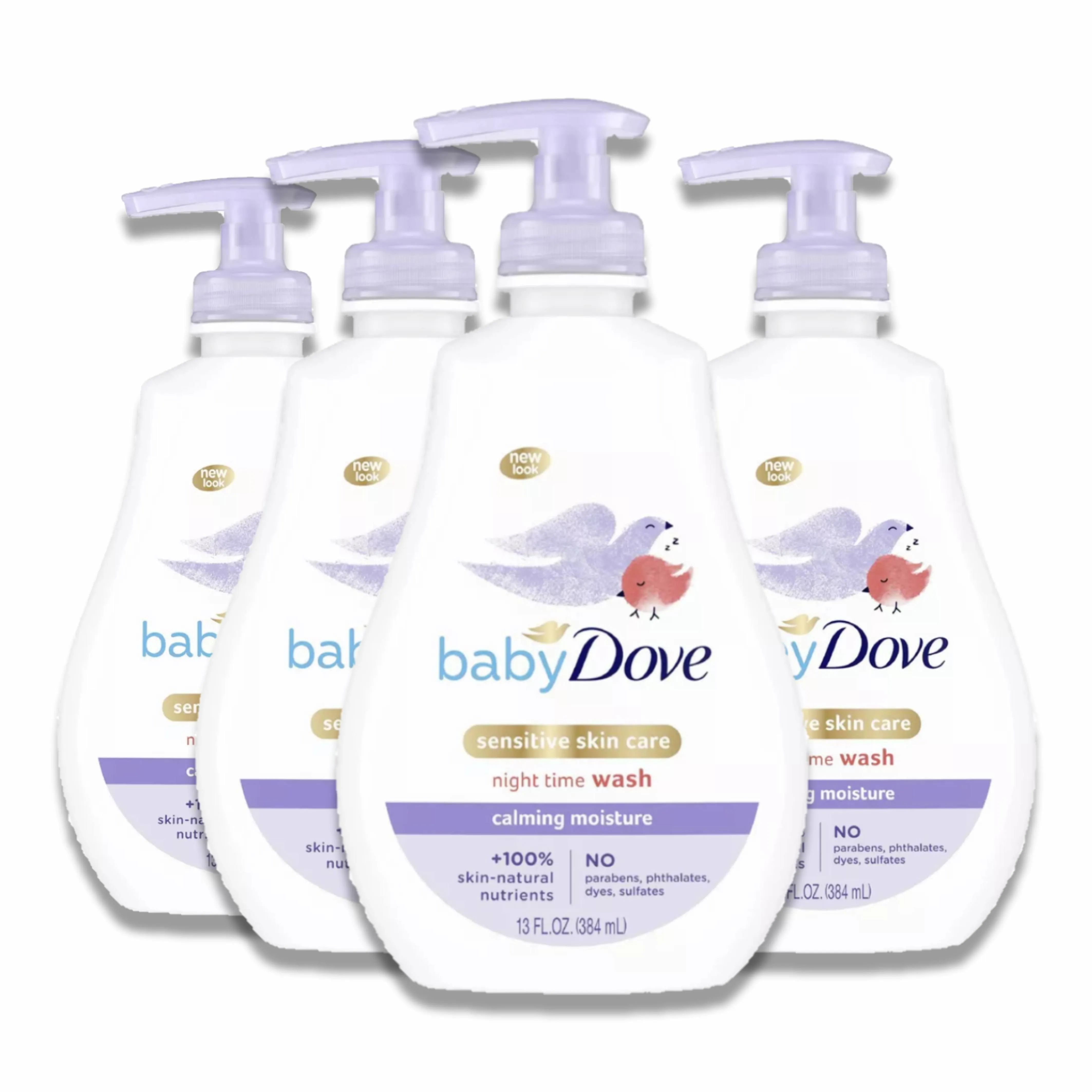 Baby Dove - Calming Moisture Sensitive Skin Night Time Wash - 13 Oz - 4 Pack