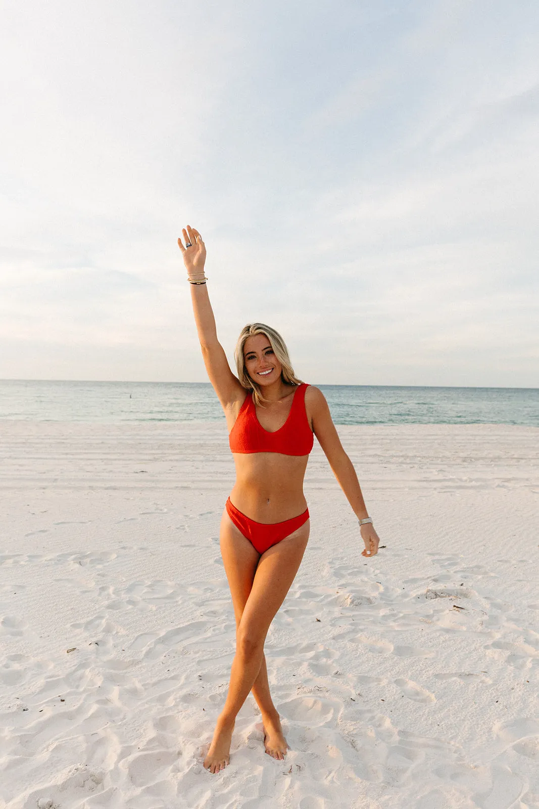 Barcelona Swim Top - Red