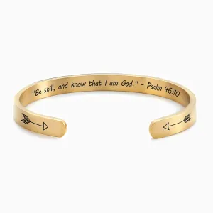 Be Still And Know that I Am God External Personalizable Cuff Bracelet