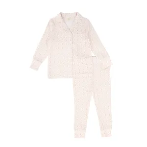 BEBE JOLEE PINK FLORAL GRANDPA STYLE PJ SET [FINAL SALE]