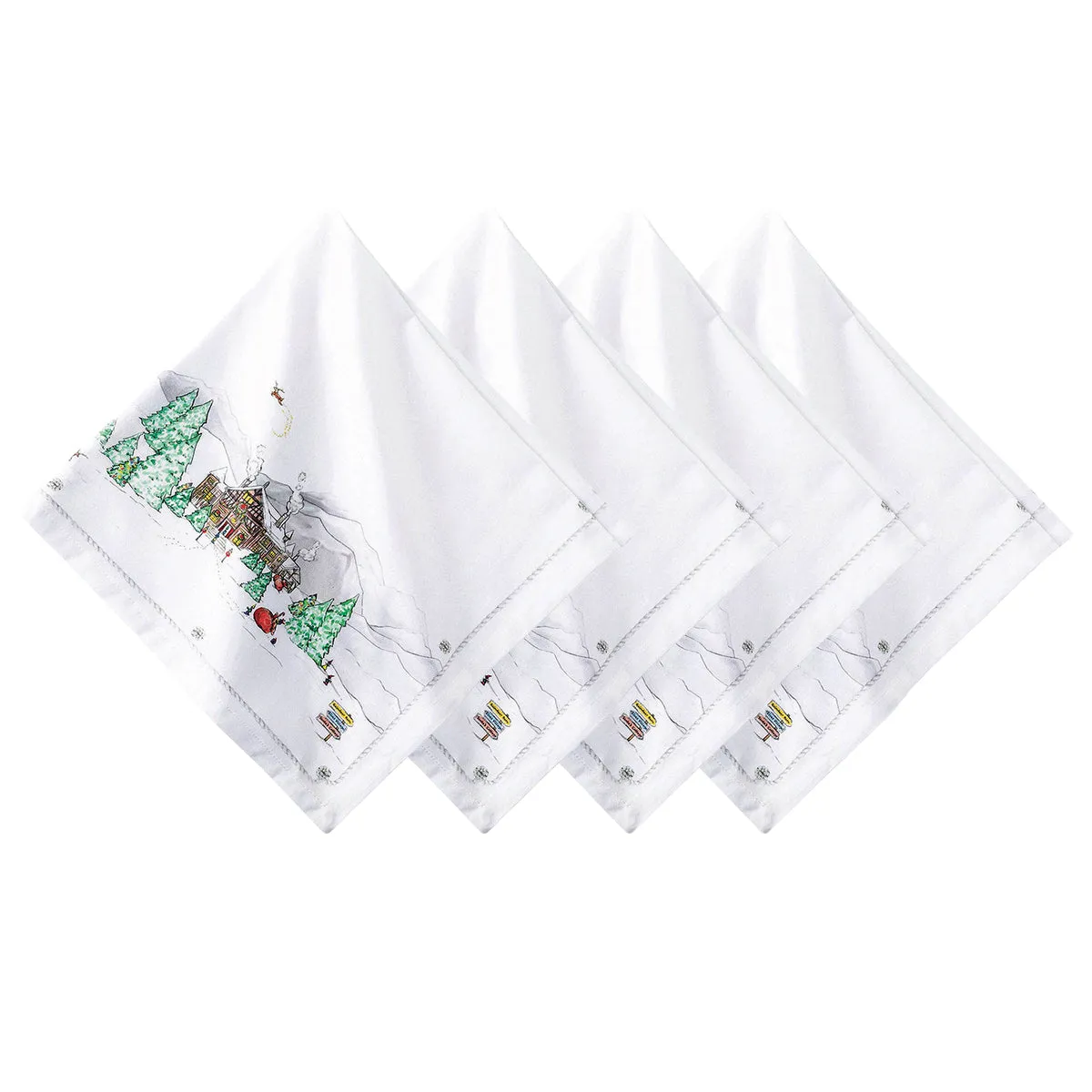 Berry & Thread North Pole Napkin Set/4 - Multi