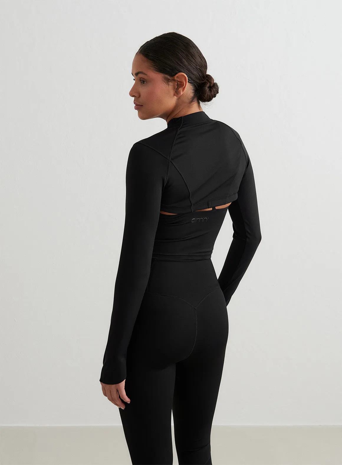 Black Sculpting Long Sleeve Bolero