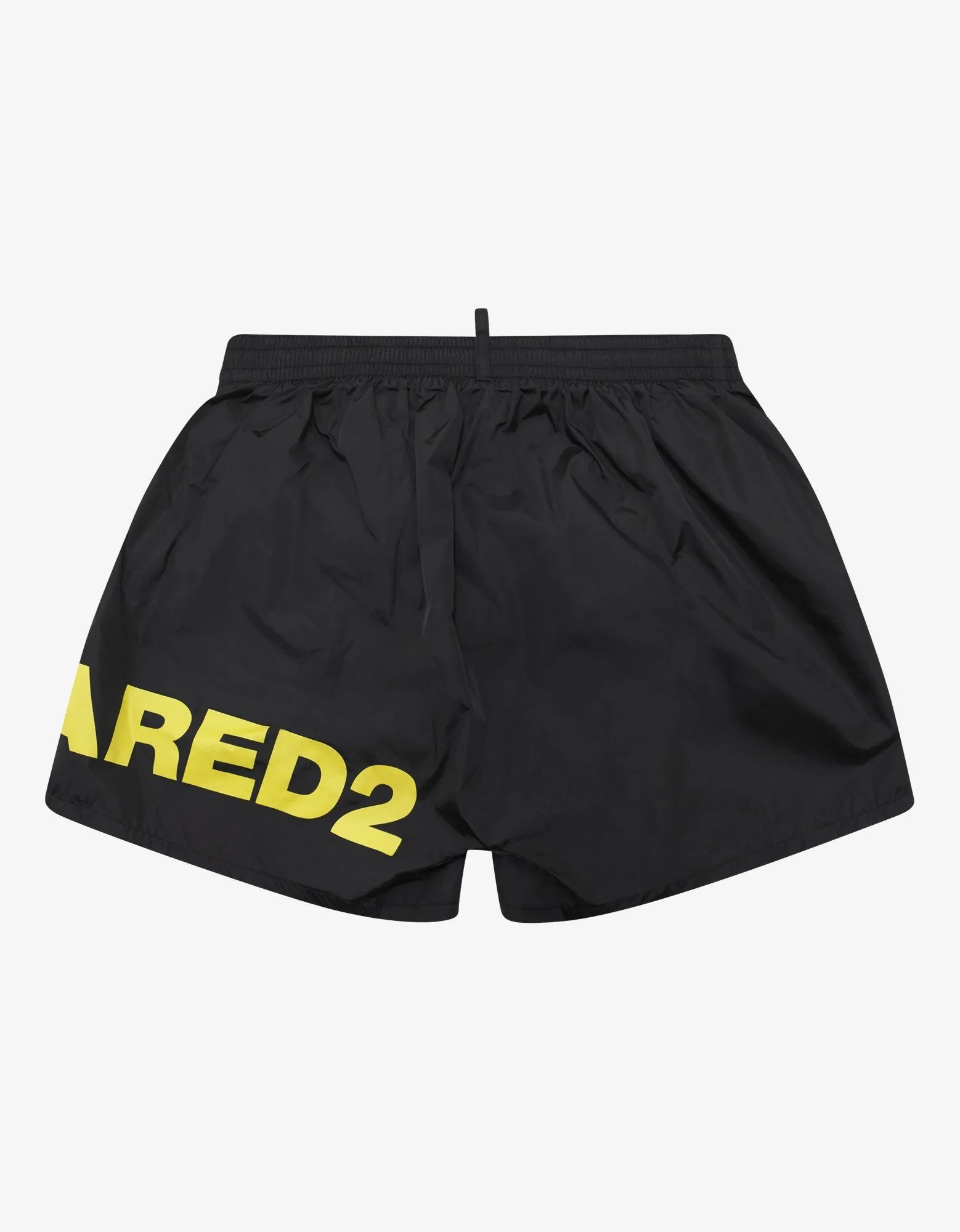 Black Swim Shorts with Yellow Logo -