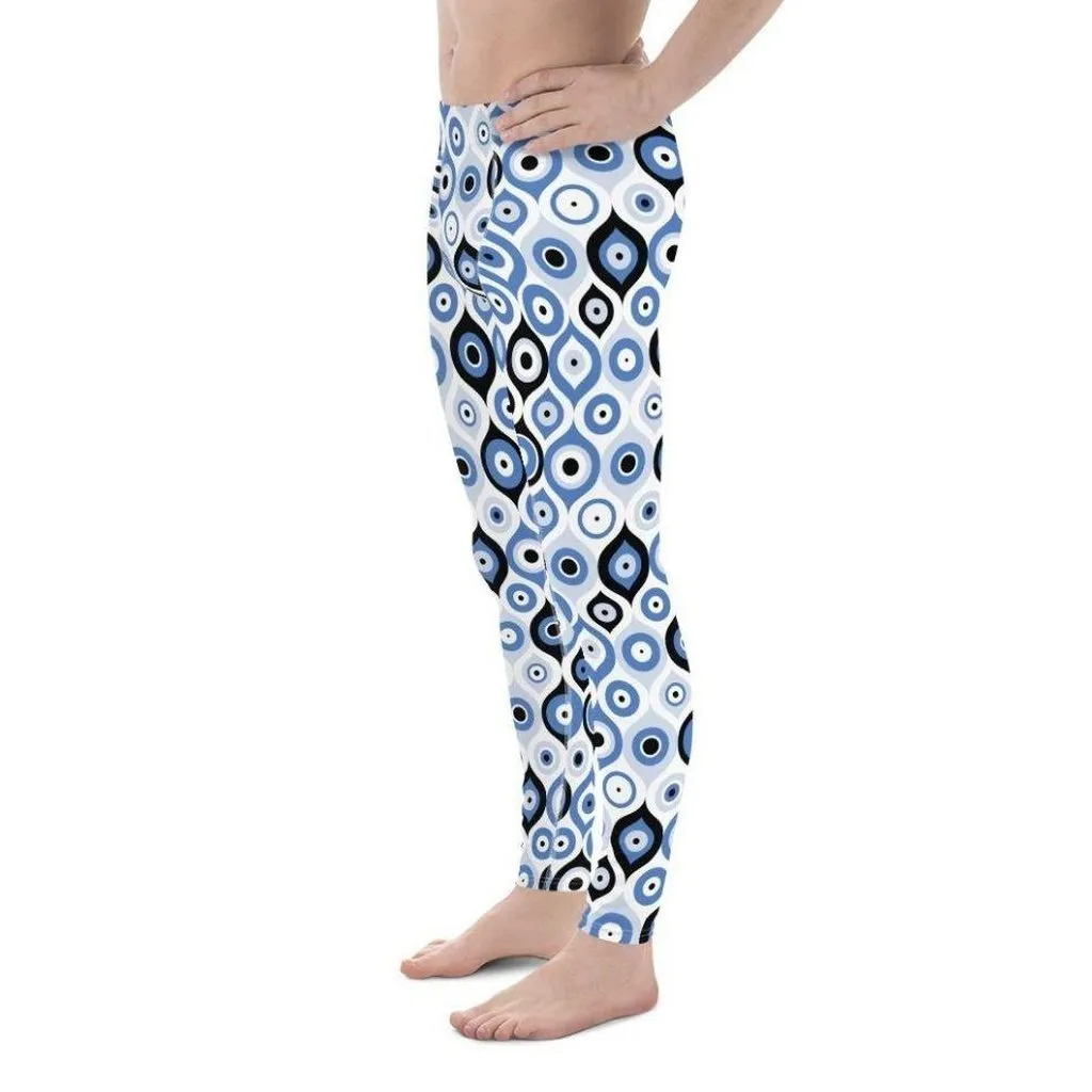 Blue Eye Pattern Men's Leggings