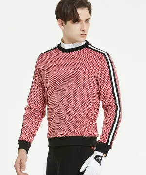 Bobo Jacquard Windproof Round Sweat - Red