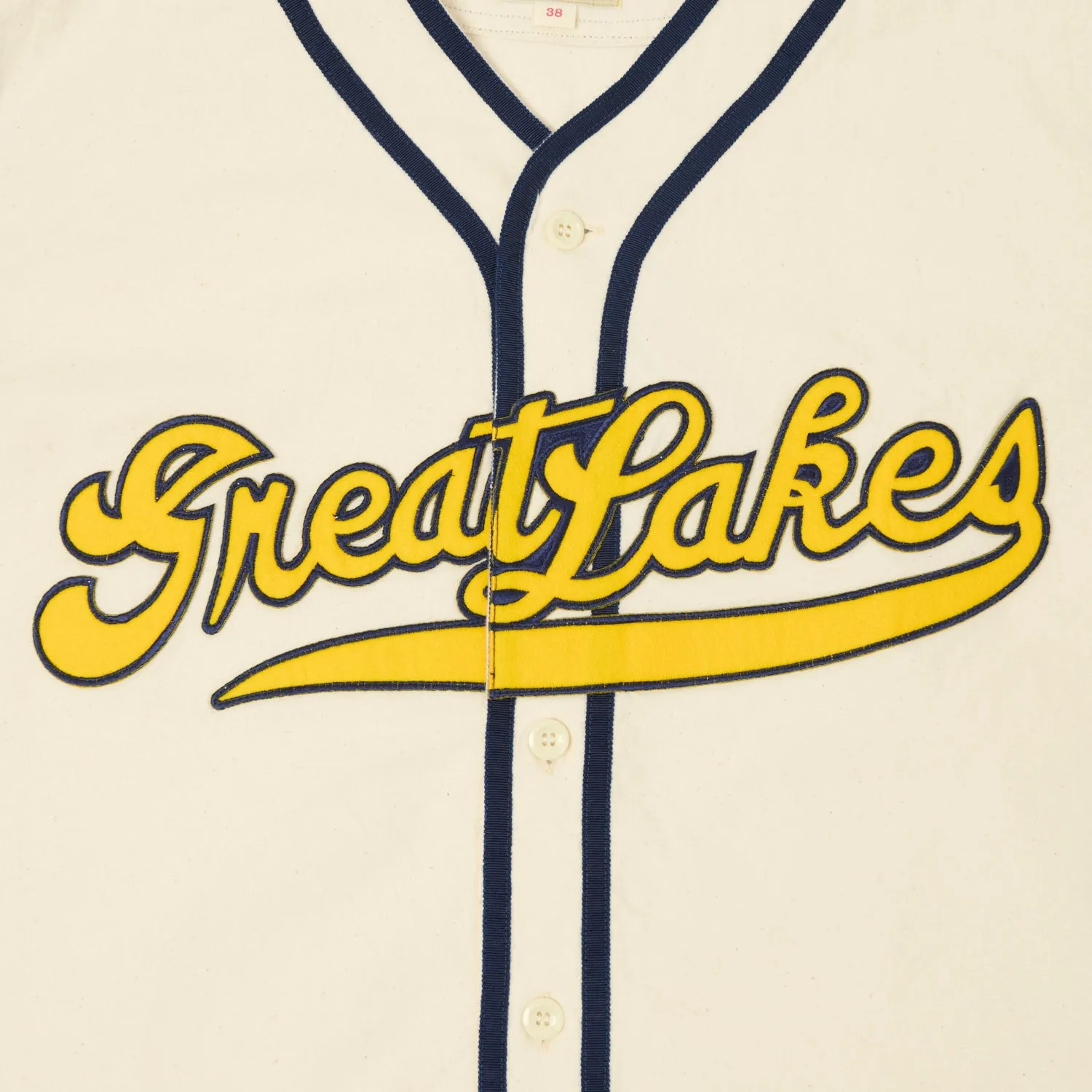 Buzz Rickson's 'Great Lakes' Baseball Shirt - White