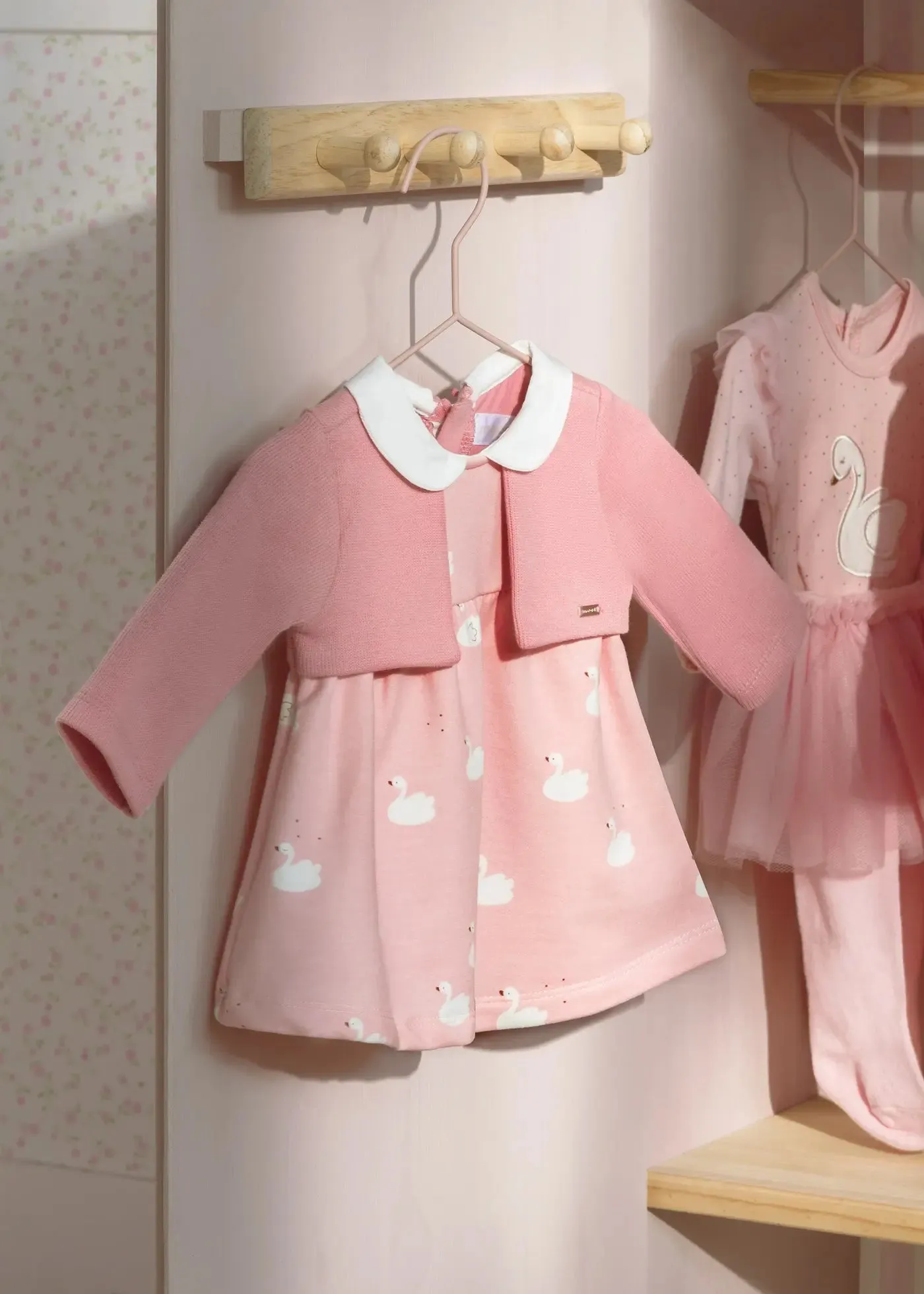 Cardigan Dress Newborn Pink | Mayoral