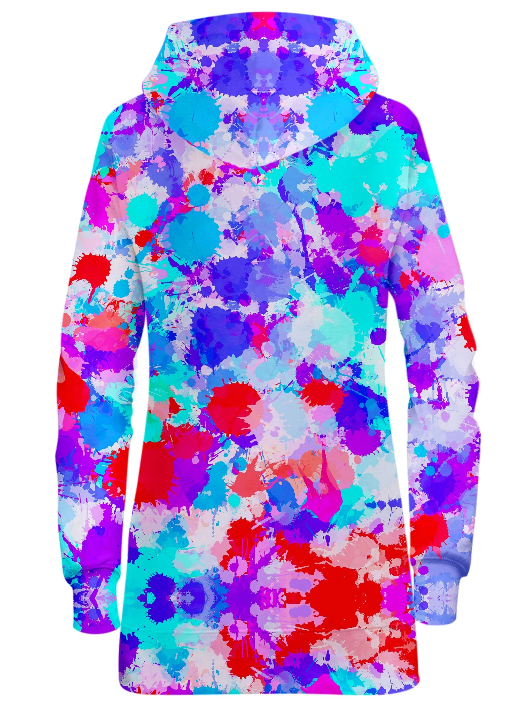 Cherry Frost Paint Splatter Hoodie Dress