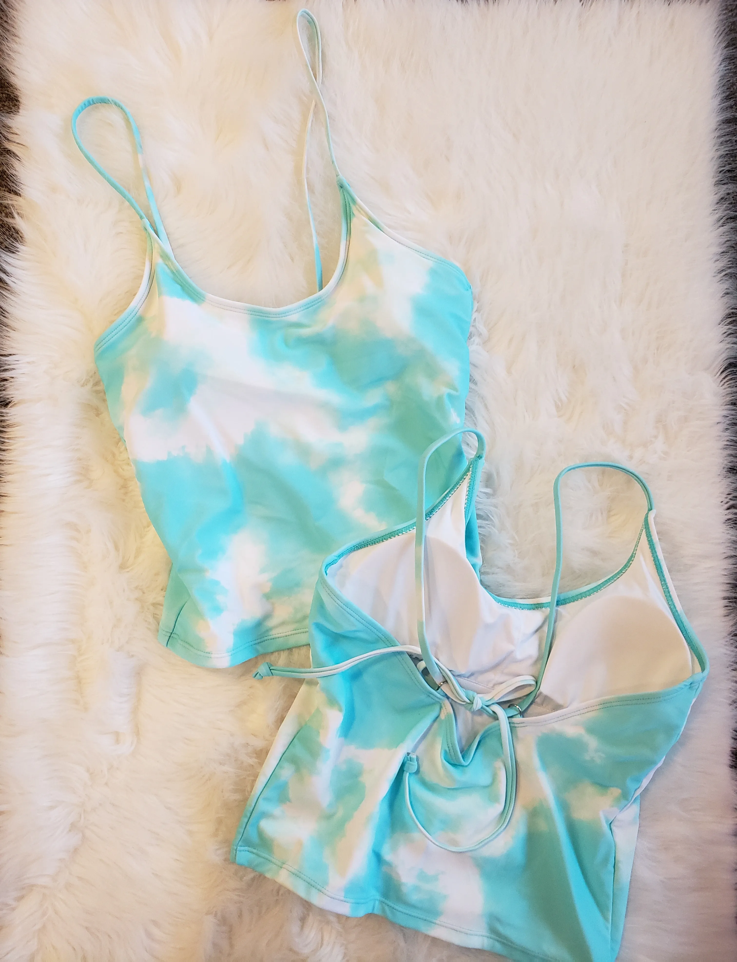 Coral Reef TIE DYE AQUA TOP - All Sales Final