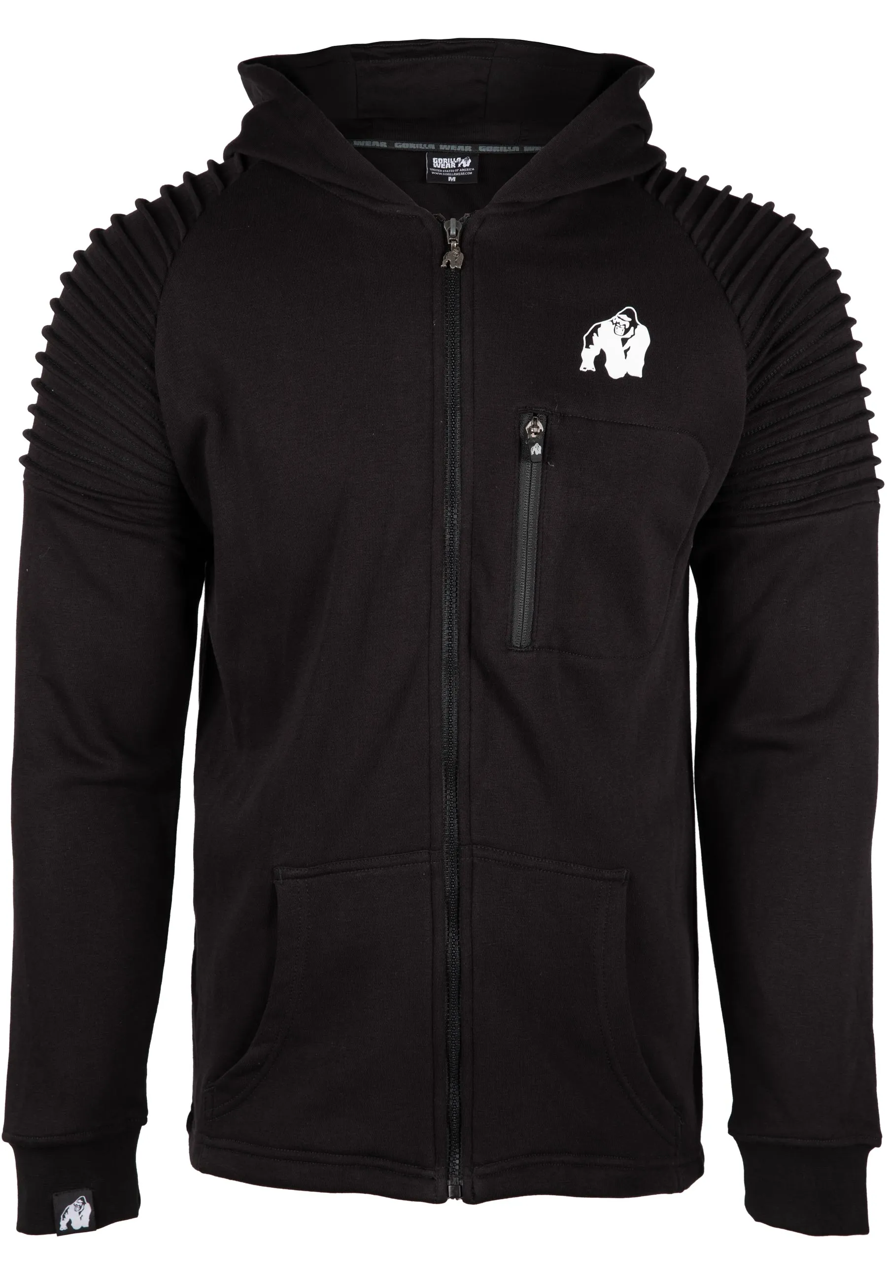 Delta Zipped Hoodie - Black