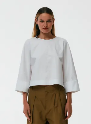 Eco Poplin Sculpted Top