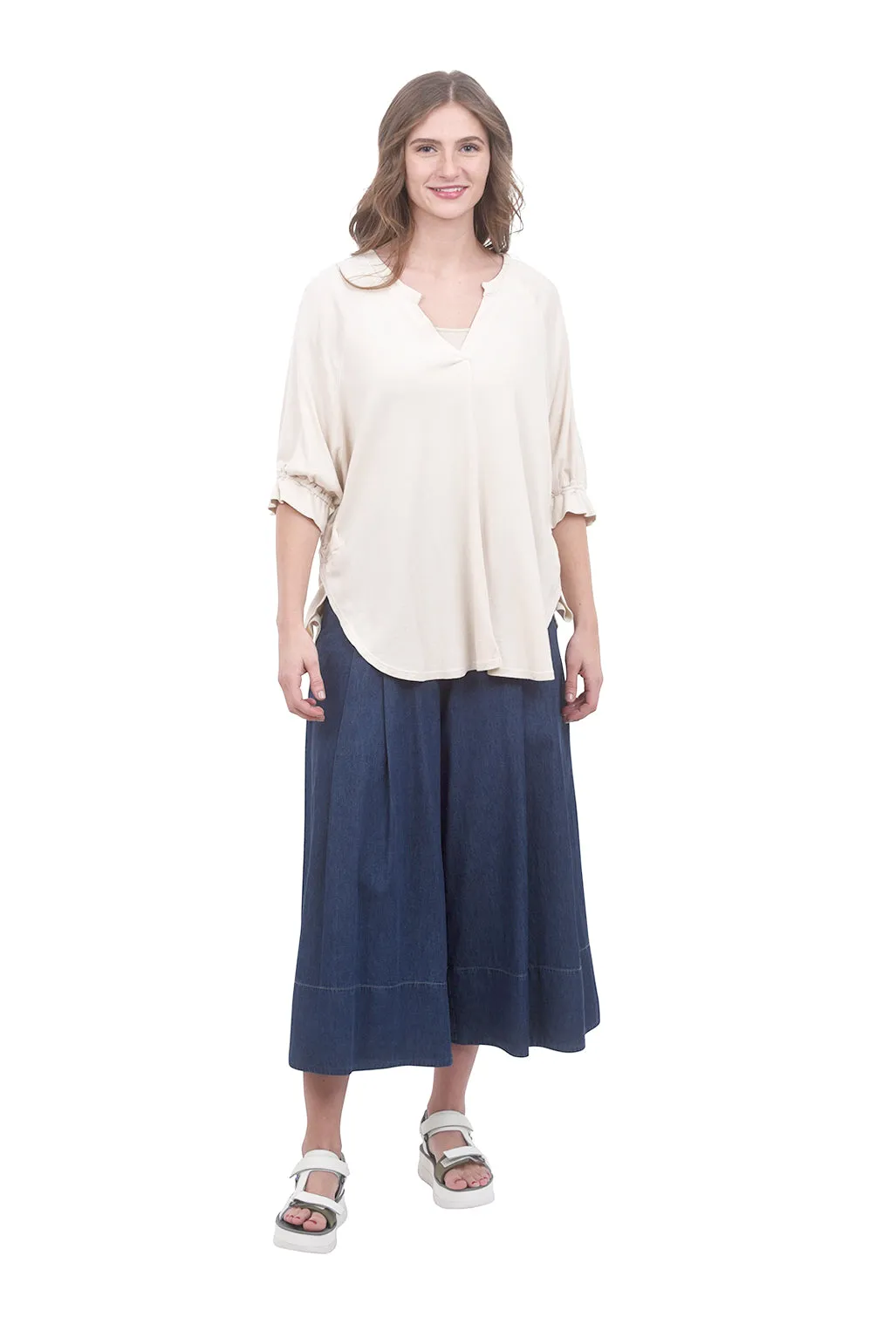 Elastic Detail Dolman Top, Wind Chime