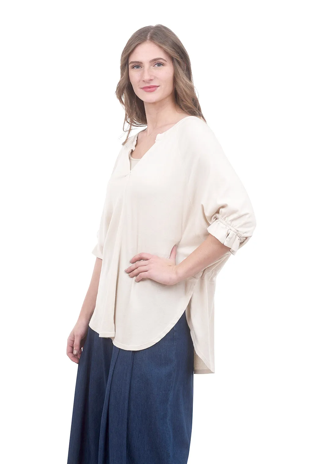 Elastic Detail Dolman Top, Wind Chime