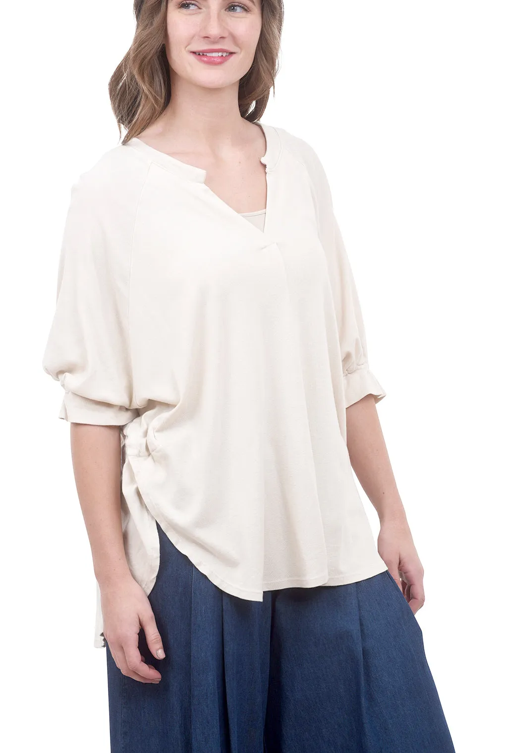 Elastic Detail Dolman Top, Wind Chime