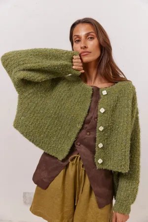 Elsie Knit Cardigan Green