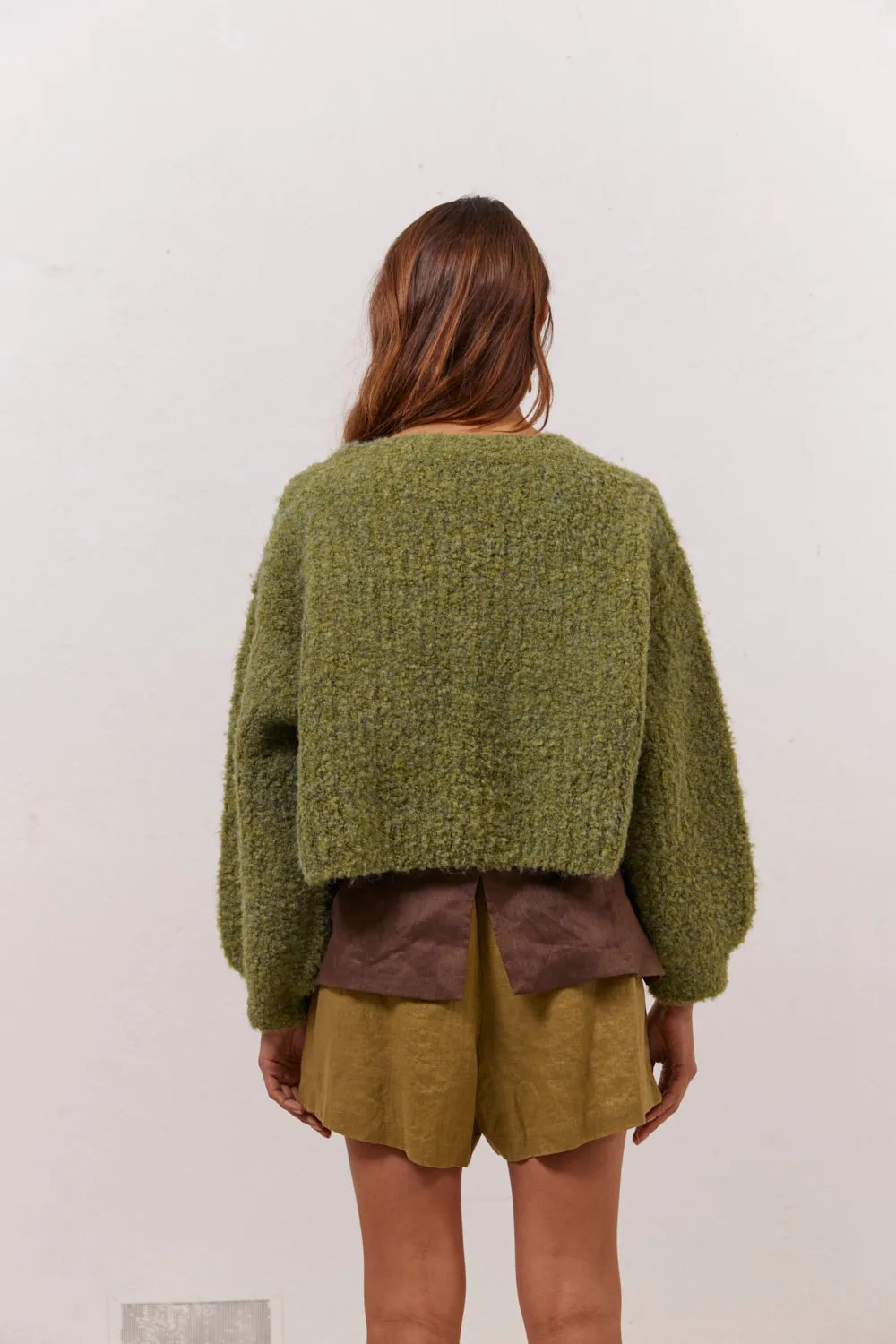 Elsie Knit Cardigan Green