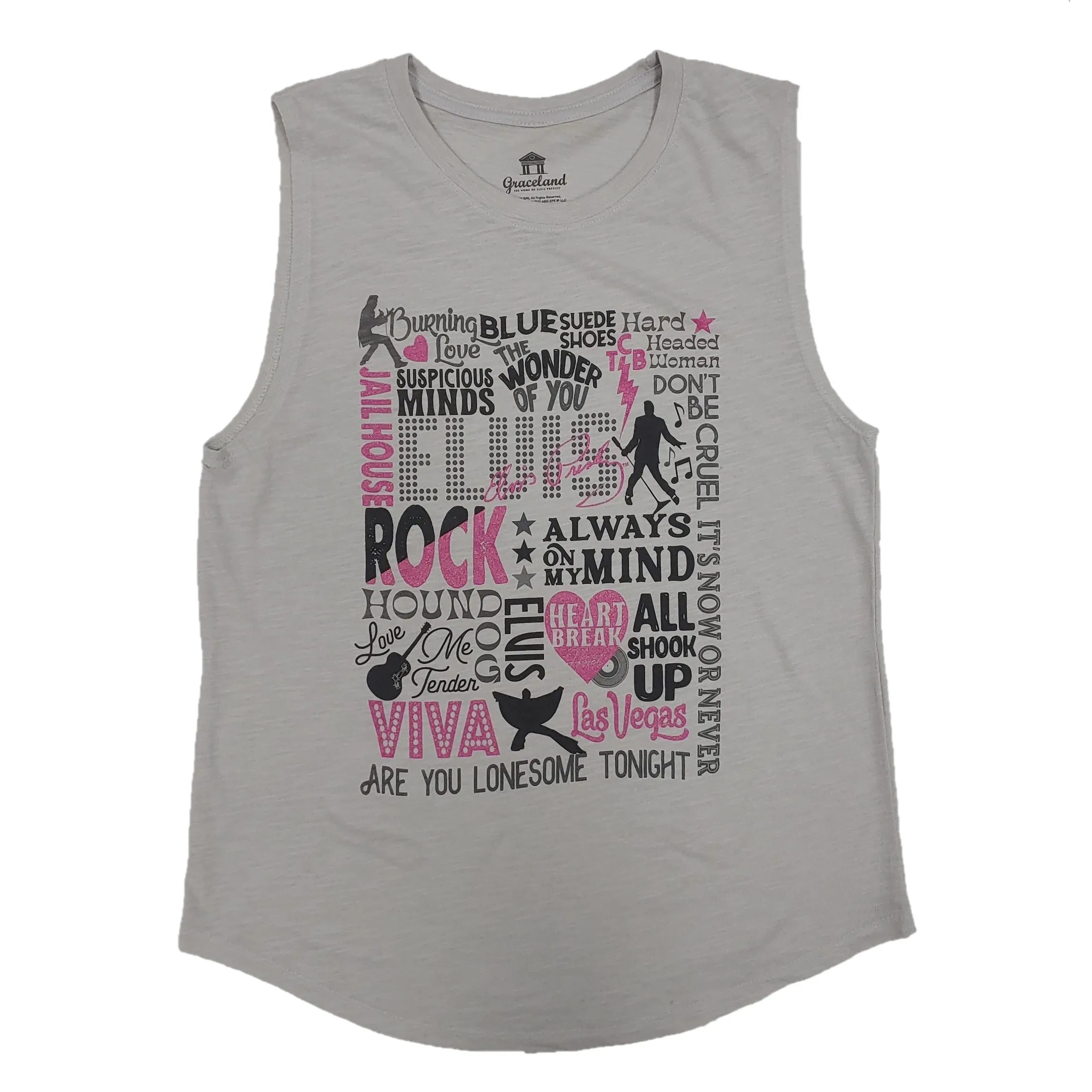 Elvis Song Titles Women's Tank