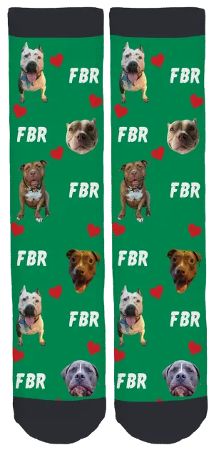 Fresno Bully Rescue Holiday Crew Socks