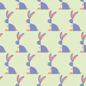 Geometric Bunnies - Apricot Skies Collection