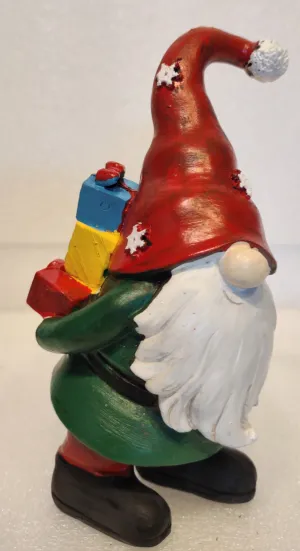 Gnome Figurine Holding Presents