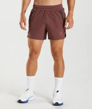 Gymshark Apex 5" Perform Shorts - Cherry Brown