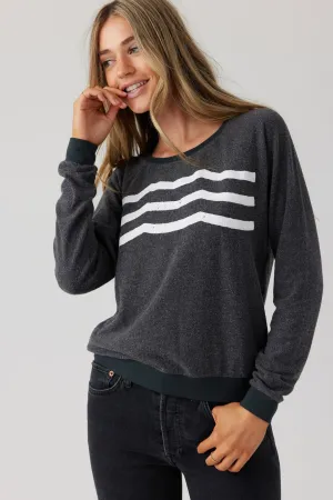 Hacci Waves Pullover - Vintage Black