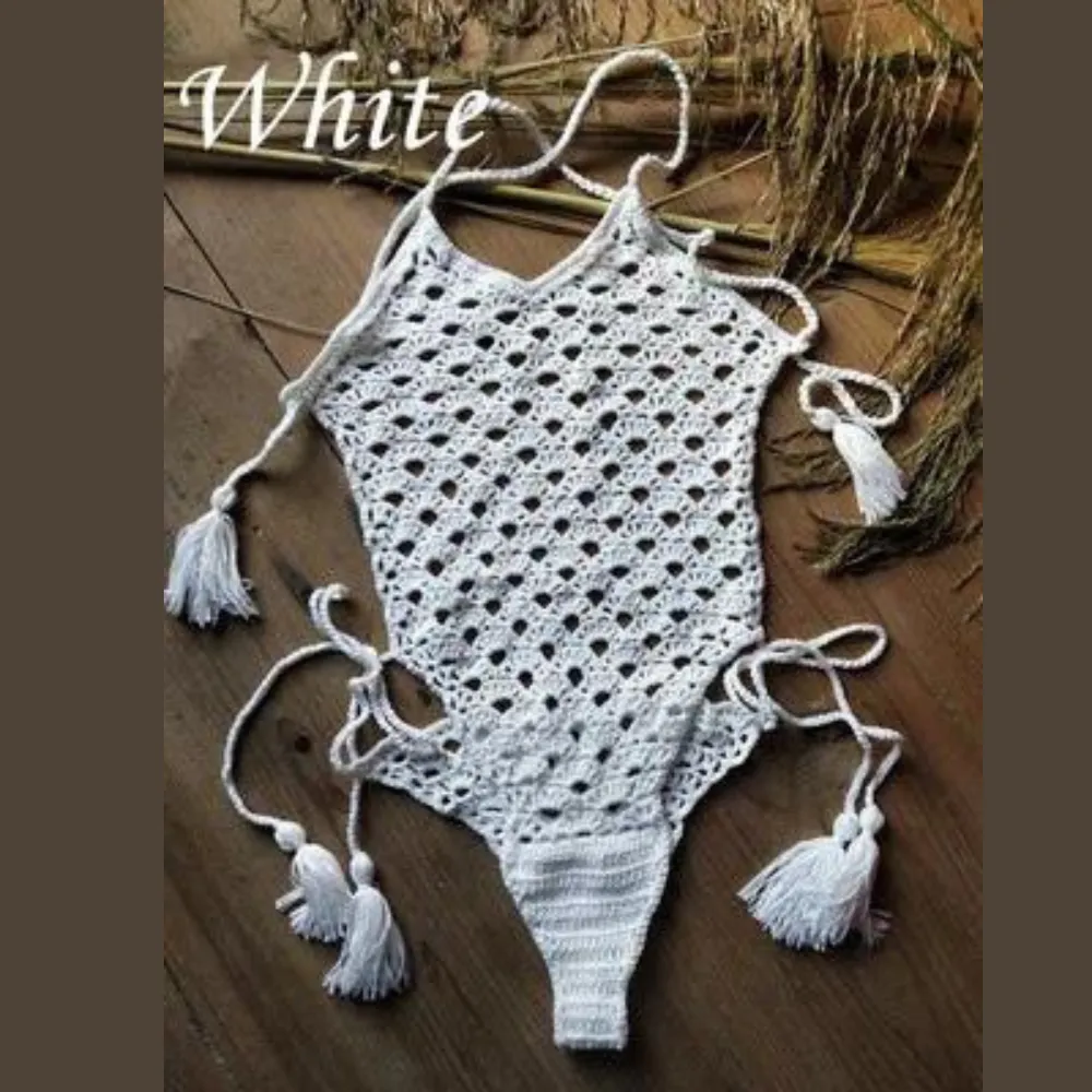 Handmade Crochet One-Piece Swimsuit Women