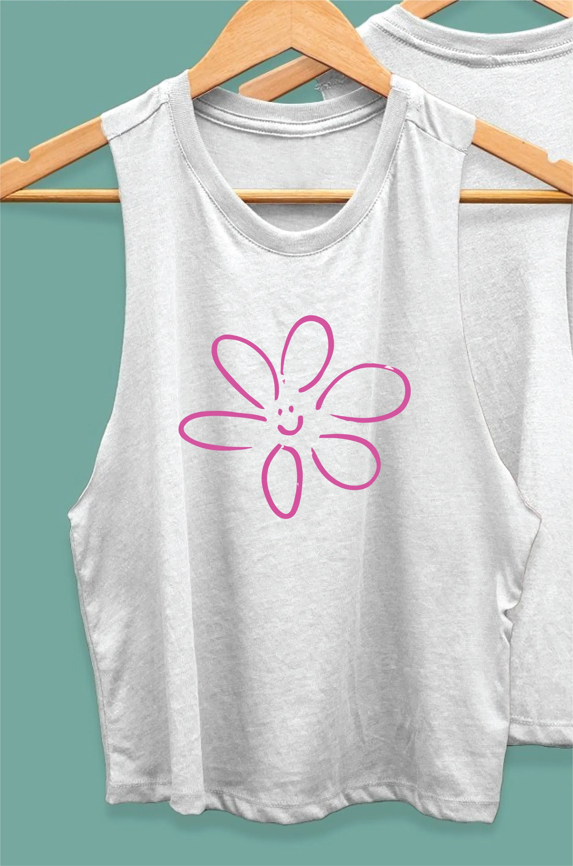 Happy Flower Cropped Tank