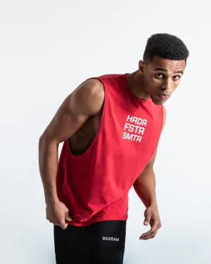 HRDR FSTR SMTR MUSCLE TANK - RED