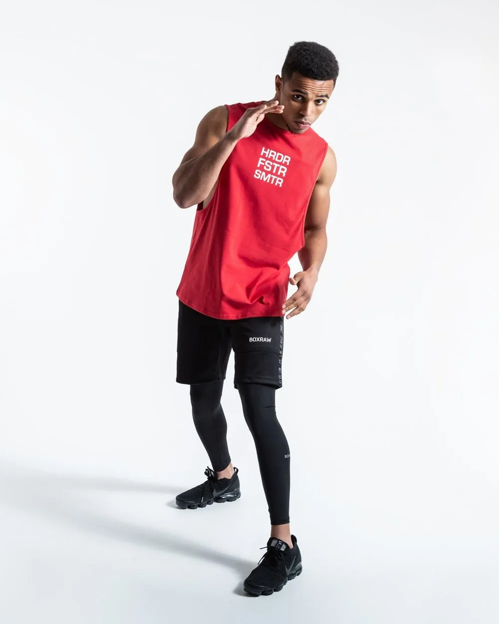 HRDR FSTR SMTR MUSCLE TANK - RED