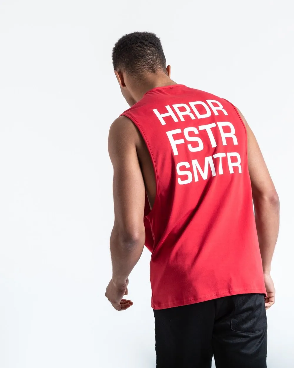 HRDR FSTR SMTR MUSCLE TANK - RED