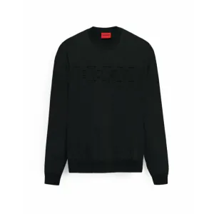 HU - Men 'Black' Boss Embossed Logo Fleece Sweatshirt HU598