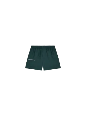 Kids Aloe Linen Shorts—bottle green