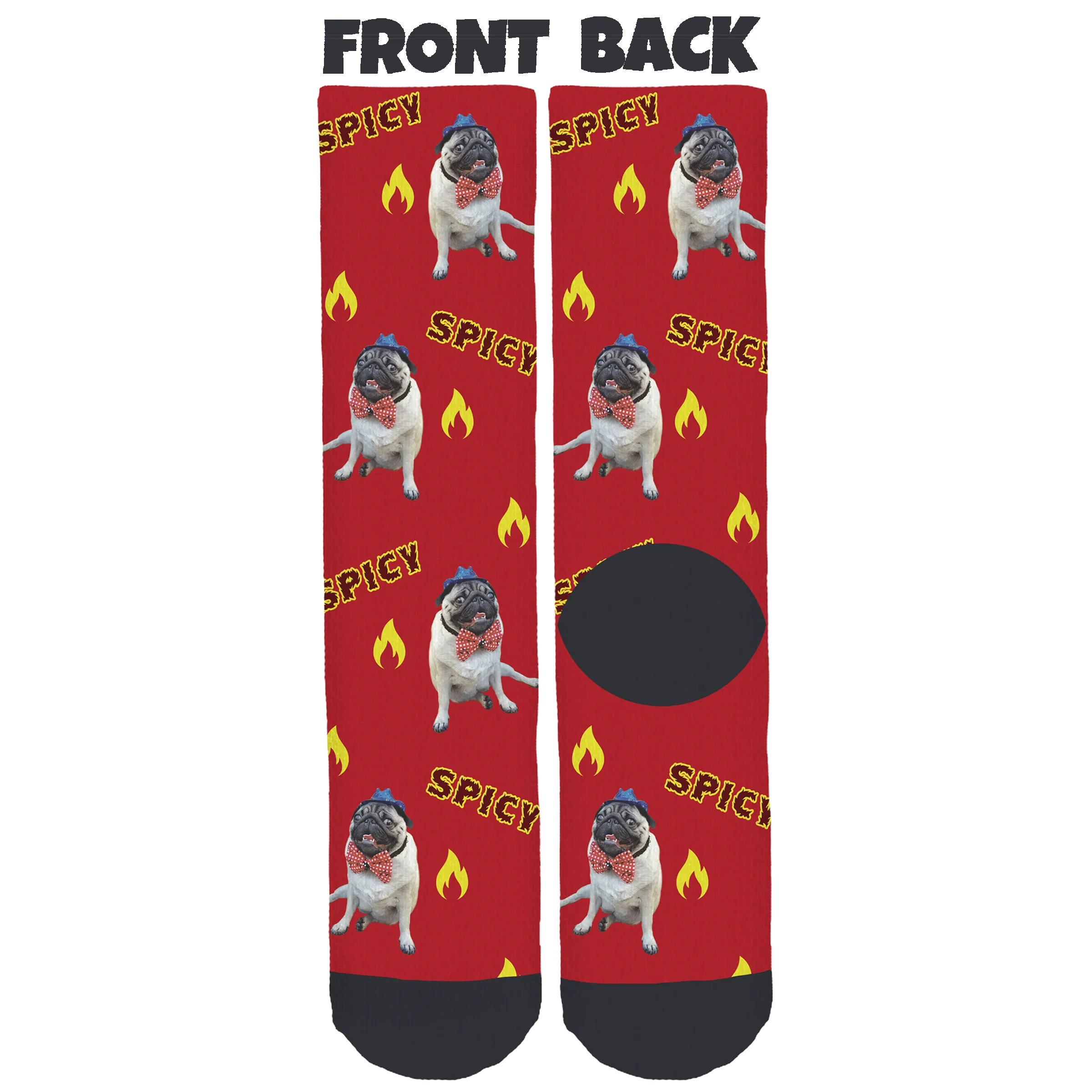 Lil' Pickles Da Pug Spicy Crew Socks